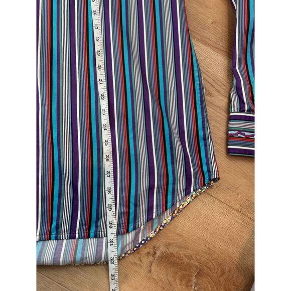 Robert Graham Multicolor Stripe Button-Down Shirt – Size XL - Picture 8 of 10